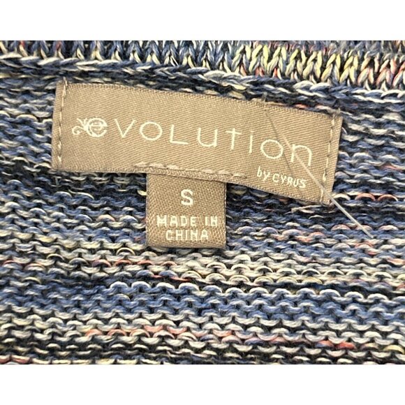 Evolution Women's Marlin Wavy Strip Sweater Blue Size S NWT - Picture 4 of 6